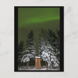 Aurora over het buitenhuis briefkaart