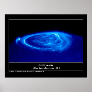 Aurora over Jupiter Hubble Telescope Poster
