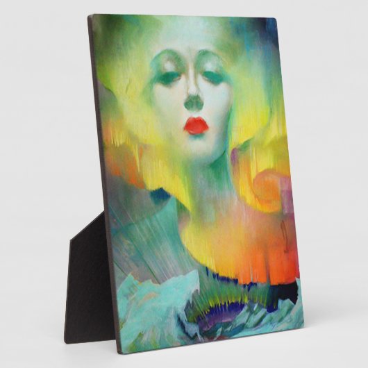 Aurora par Clive Davis Tabletop Plaque avec Easel (Côté)