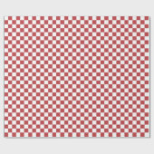 Aurora rood en wit geruit cadeaupapier (Vlak)