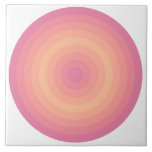 Aurora rose flou cercles de pêche Carreaux céramiq<br><div class="desc">Profitez de ce motif circulaire en dégradés de la couleur de l'année 2024 Fuzzy Peach à Aurora Pink.</div>