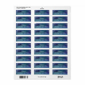 Aurora Sparkle Sky Watercolor Etiket (Full Sheet)