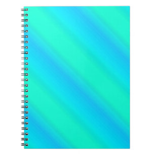 Aurora stripes - blauw, aqua, turquoise notitieboek