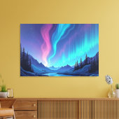 Aurora Tide – Premium 36"x24" Fluid Art Canvas (Insitu (Woonkamer))