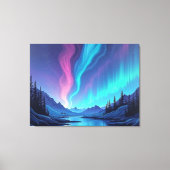 Aurora Tide – Premium 40"x32" Fluid Art Canvas Afdruk (Voorkant)