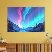 Aurora Tide – Premium 60"x40" Fluid Art Canvas (Insitu (Woonkamer))