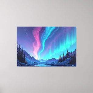 Aurora Tide – Premium 60"x40" Fluid Art Canvas Afdruk