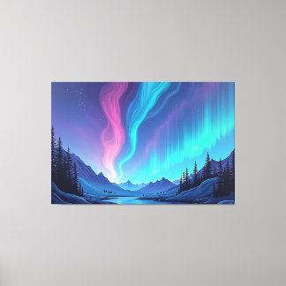 Aurora Tide – Premium 60"x40" Fluid Art Canvas Afdruk