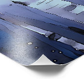 Aurora tussen de berken foto afdruk (Hoek)