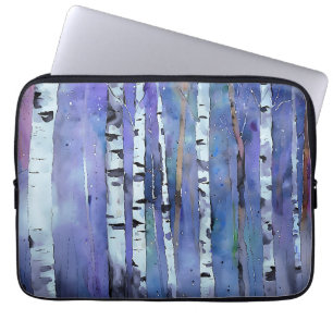 Aurora tussen de berken laptop sleeve