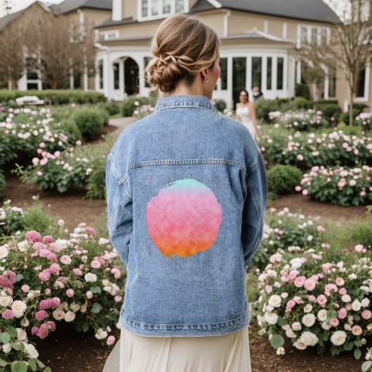 Aurora van de dageraad denim jacket (Huwelijk Achterkant)