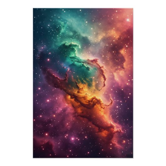 Aurora Veil Nebula Design Perfect Poster (Voorkant)
