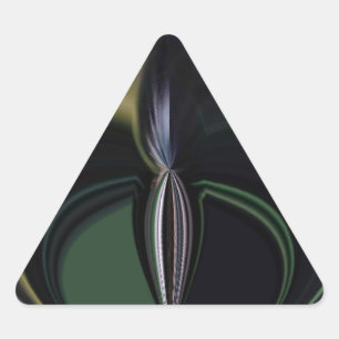 Aurora's Embrace: kosmische caleidoscoop Driehoek Sticker