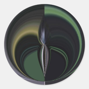 Aurora's Embrace: kosmische caleidoscoop Ronde Sticker