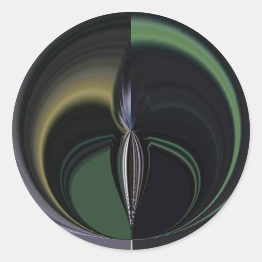 Aurora's Embrace: kosmische caleidoscoop Ronde Sticker (Voorkant)