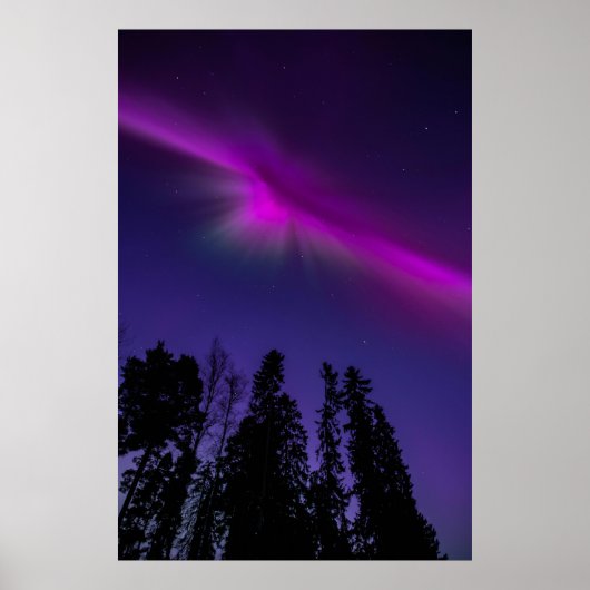 Aury Borealis Night Sky Nature Poster (Devant)