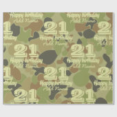 Auscam groene camouflage cadeaupapier (Vlak)