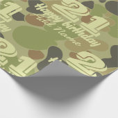 Auscam groene camouflage cadeaupapier (Hoek)