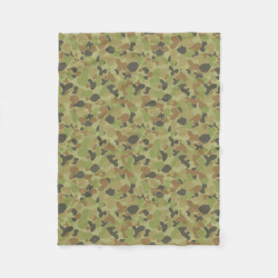 Auscam groene camouflage fleece deken