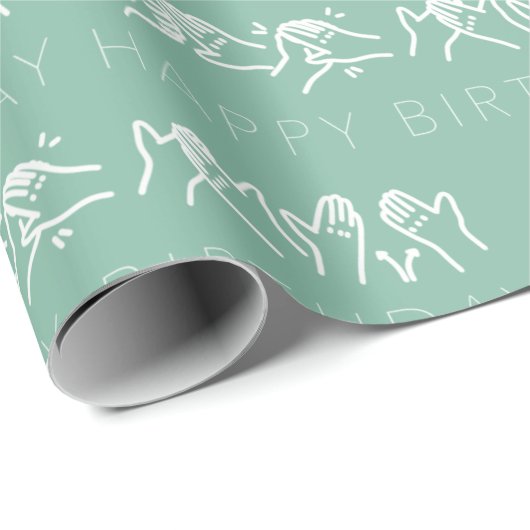 Auslan Sage Birthday Wrapping Paper Cadeaupapier (Rol Hoek)