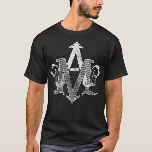 Auspice Maria Mary Monogram T-Shirt (Voorkant)