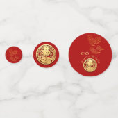 Auspicious Clouds Chinese New Year Rabbit 2023 TC Confetti (Achterkanten)