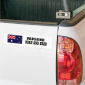 AUSSI GEBOREN EN GETOGEN BUMPERSTICKER (Op Truck)
