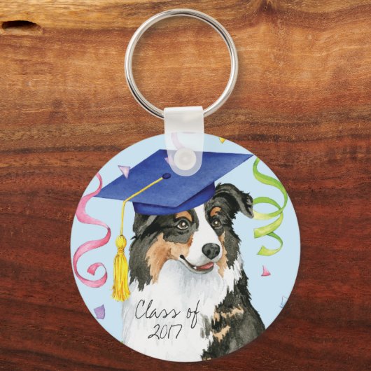 Aussie Afstuderen Aussie Sleutelhanger (Voorkant)