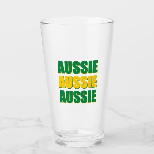 Aussie Aussie Aussie Glas (Voorkant)