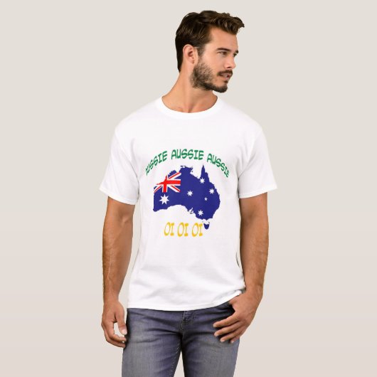Aussie Aussie Aussie Oi Oi Oi Oi T-shirt (Voorkant volledig)