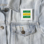 Aussie Aussie Aussie Vierkante Button 5,1 Cm (In situ)
