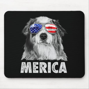 Aussie australian shepherd 4 juli merica muismat