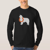 Aussie Australian Shepherd Aloha Hawaiian Lei Dog T-shirt (Voorkant)