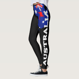 Aussie Australie Drapeaux Leggings pour femmes et 