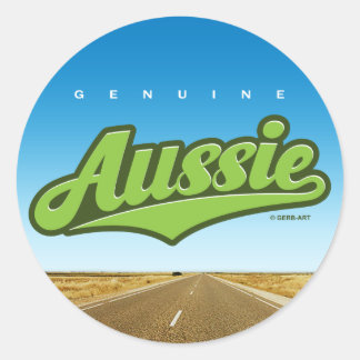 Aussie authentique - autocollant (vert/arrière)