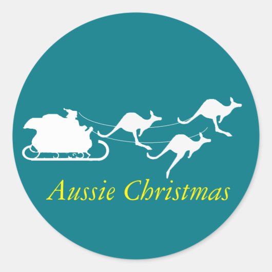 Aussie autocollant de Noël bas sous style vacances (Devant)