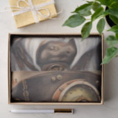 Aussie Aviator: Decoupage van Steampunk Shepherd Tissuepapier (Geschenk)