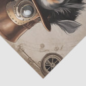 Aussie Aviator: Decoupage van Steampunk Shepherd Tissuepapier (Detail)