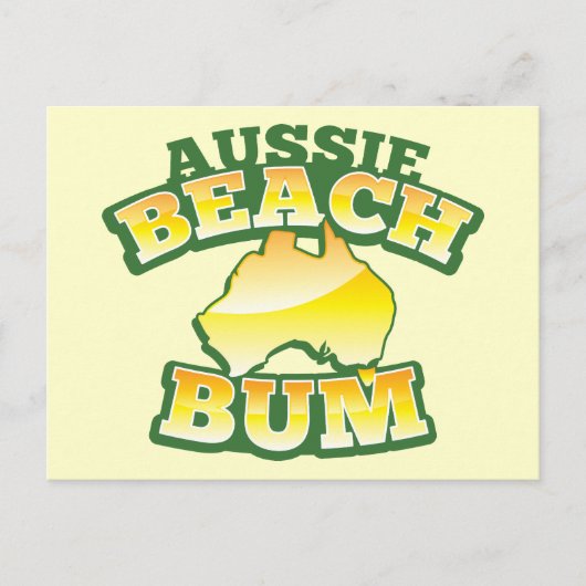 Aussie Beach Bum! met Australische kaart (Voorkant)