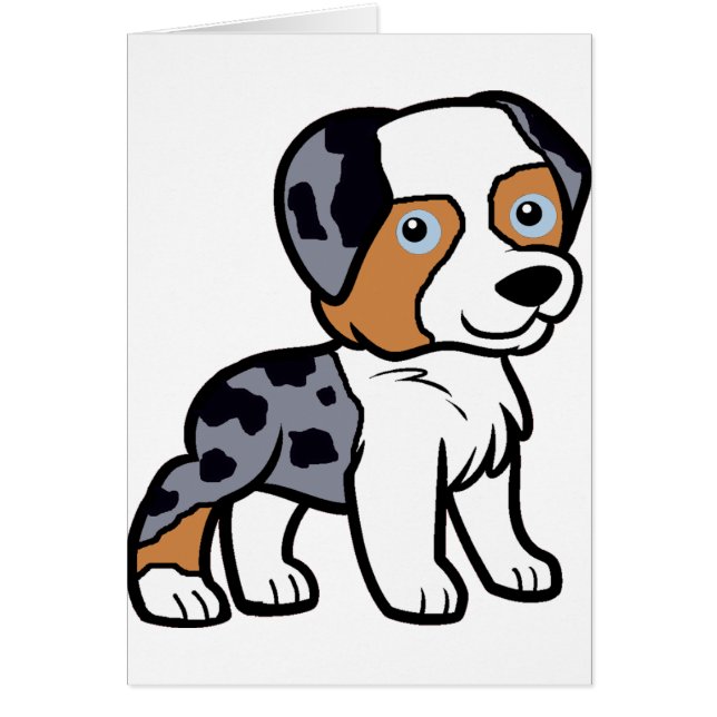 aussie blue merle cartoon (Voorkant)
