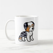 aussie blue merle cartoon koffiemok (Links)