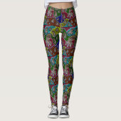 Aussie Blue Ringed Octopus Dot Art Leggings (Voorkant)