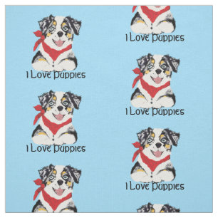 Aussie Cartoon Puppy aangepast veelzijdig materiaa Stof