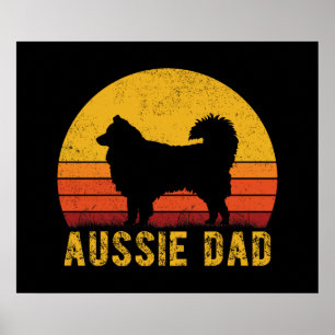 Aussie Dad Australian Shepherd Dog Gifts Poster