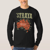  Aussie Day Straya Australia Map G'day Mate T-shirt (Voorkant)