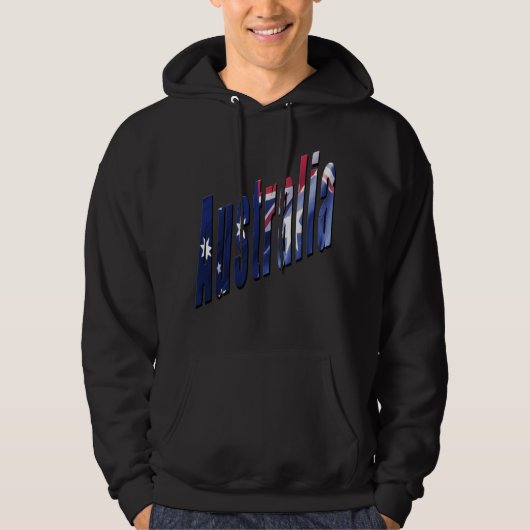 Aussie Dimensional Logo, Mannen Black Hoodie (Voorkant)