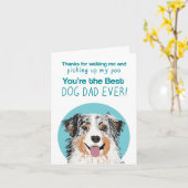 Aussie Dog Dad vaderdag kaart (Gele Bloem)