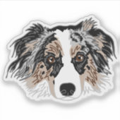Aussie Dog Mom Mug Sticker (Voorkant)