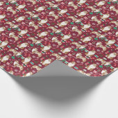 Aussie Dog rode kerst Cadeaupapier (Hoek)