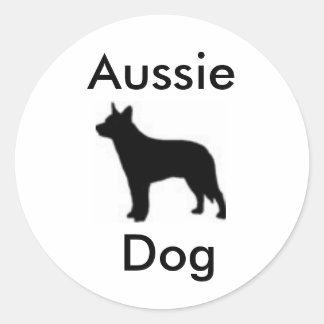 Aussie Dog Ronde Sticker
